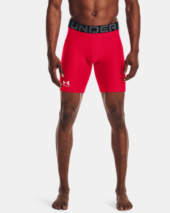 Men's HeatGear® Armour Compression Shorts, Red, pdpMainDesktop image number 0
